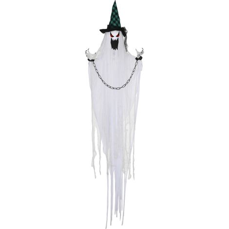 Decorazione Di Halloween Fantasma Animato Con Movimento E Suono In Acciaio Verde (1/5)
