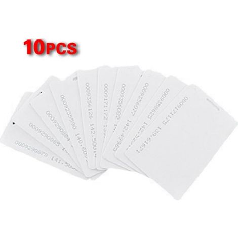 80 cartes d'accès RFID blanches 125 kHz 0,8 mm (1/2)