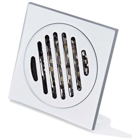 Grille Douche Anti Cheveux Siphon De Sol en Acier Inoxydable Épais Drain De Carré Starlight 100 100mm