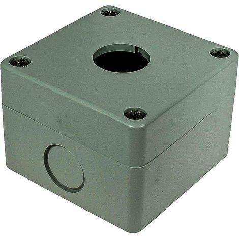 Boîtier de bouton-poussoir, , 1 découpe découpes , couleur Gris en ABS, diamètre: 22mm ( Prix pour 1 )