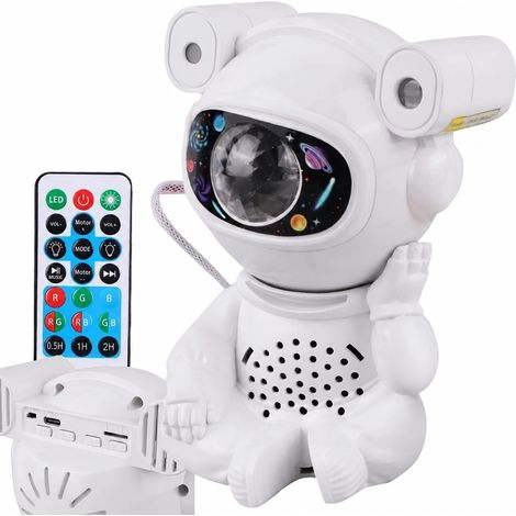 Veilleuse projecteur d'étoiles astronaute avec musique, télécommande, haut-parleur Bluetooth, lampe nébuleuse galactique pour enfants (1/5)