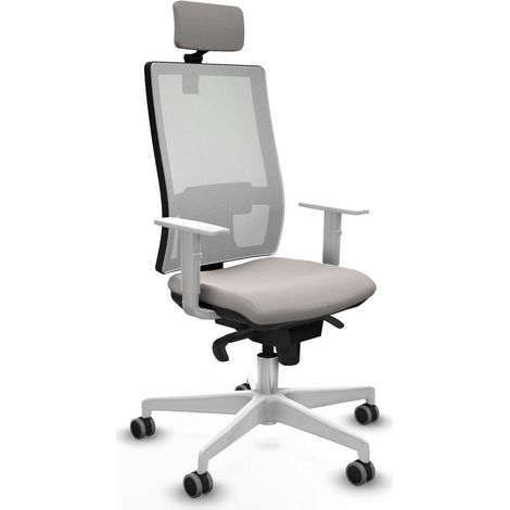 Piqueras y Crespo Horna chaise bureau cuir blanc