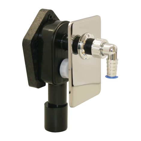 Siphon d'appareil encastré en PE avec plaque anti-bruit (1/2)