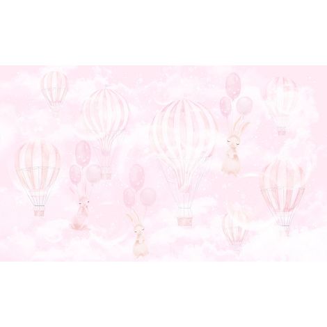 Papier peint panoramique Enfants - Montgolfières - 325 cm x 195 cm (1/2)