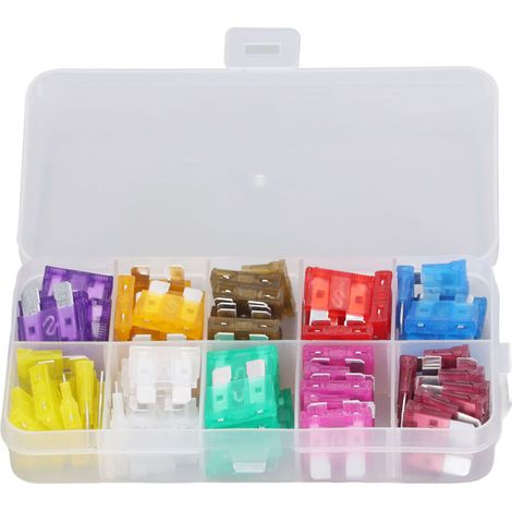 Kit de fusibles para automóviles de 80 piezas – tipo mini, para coches, barcos, autocaravanas y motocicletas – con estuche de almacenamiento