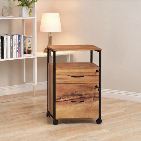 Meuble de rangement de bureau marrón Rústico 44 x 40 x 66,5 cm (1/5)