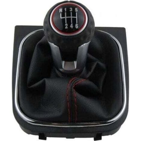 6 Vitesses Kit de Couvre-Soufflet Pommeau de Levier de Vitesses pour Golf 5 6 MK5 MK6 GTD R32 R20 2004-2013 (1/5)