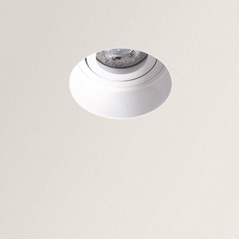 Portafaretto Incasso Cartongesso Circolare per Lampadina LED GU10 Foro Ø 90 mm Trimless Bianco (1/5)