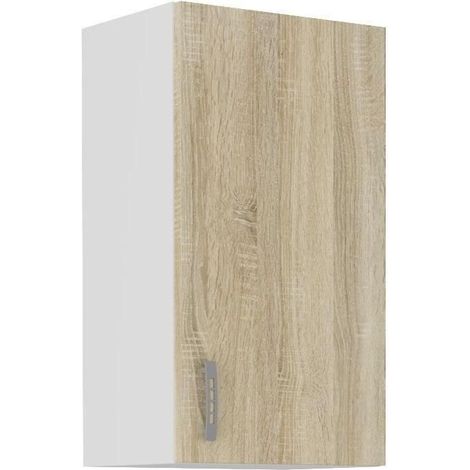 SARA Hochschrank - 1 Tür - Dekor Eiche Sonoma - B40 x T31 x H71,5 cm