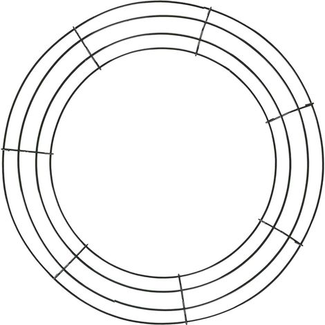 Cadre Pour Couronne - Cadre En Fer Noir - Diamètre 40 Cm - Pour Décoration Festive Et Créations DIY (1/5)