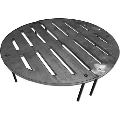 Juego de parrilla de acero para estufa de leña chapa redonda