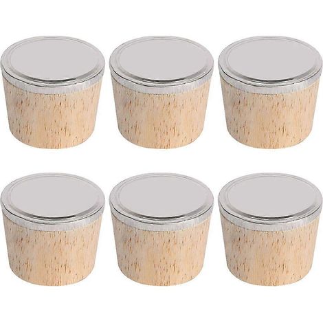 Lot de 6 bouchons en liège et bois pour bouteilles d'eau, pièces de rechange pour bouilloires.-3.80X3.40X2.90CM (1/4)