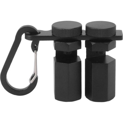 Pomo de calibre de escalera, pomo de calibre de pulgar de aleación en acero inoxidable negro, propósito: después del pasador del calibre (NEGRO) (1/5)