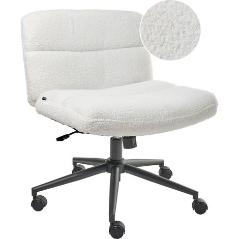 Desk Chair CATLIN Boucle White
