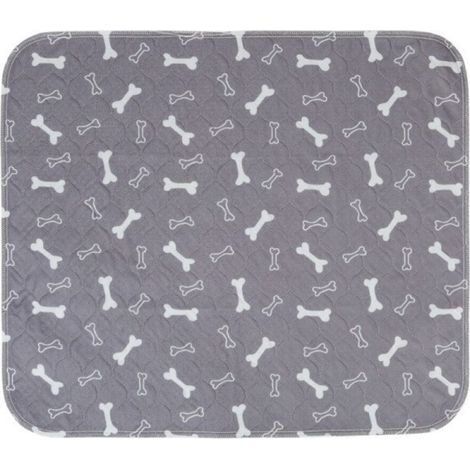 Tapis d'urine lavable pour chien, réutilisable, 60 x 40 cm, très absorbant, imperméable, pour chat, gris, lot de 2