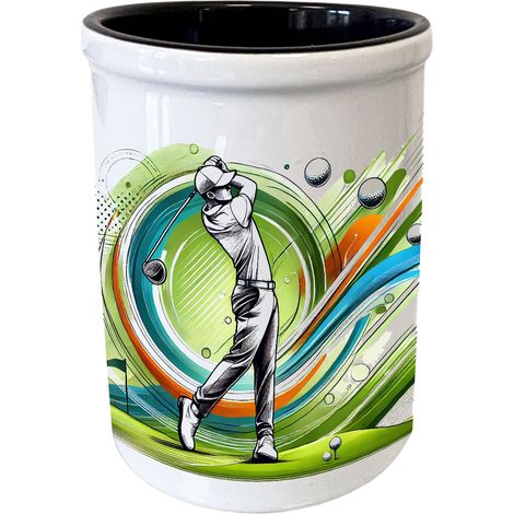 Pot à crayons golfeur