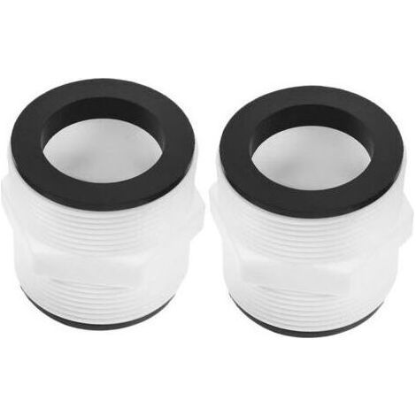 2 pièces Adaptateur Tuyau Lot Connecteur pour Pompe et Skimmer Installation Facile Compatible Bassins Hors Sol Domestiques et Publics (1/5)