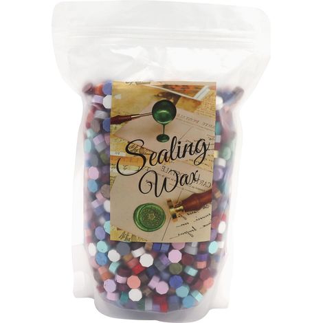 1450 pièces sceau cire perles octogonales multicolores pour enveloppes invitations mariage (1/5)