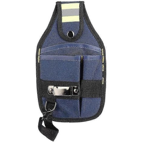 Sac à outils multifonctionnel en tissu Oxford et ceinture d'électricien - Conception à 2 couches avec 3 poches pour un accès et une organisation faciles (1/4)