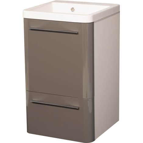 Mobile Lavatoio 50,5x50,5x87 cm 2 Cassetti Montegrappa Novella Dipiù Antracite (1/5)