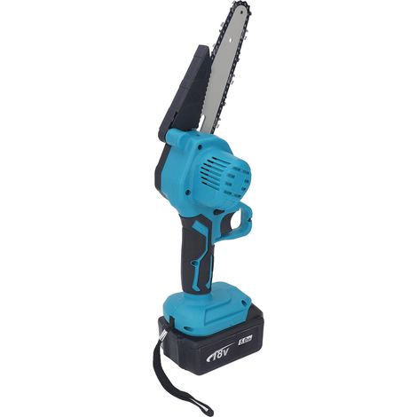 Mini-Kettensäge, akkubetrieben, handgeführt, 15 cm (6 Zoll) Kettensäge mit 3 Ketten zum Schneiden von Ästen, 100–240 V, EU-Stecker (1/5)