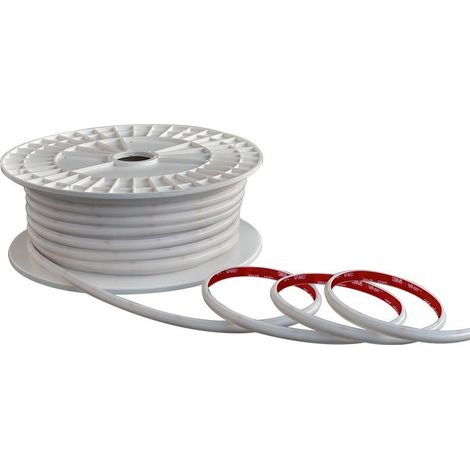 Tira LED V-TAC 220V COB 12,5W/m 50m 286 LED/m con Blanco Frío IP65 Enchufe 8mm