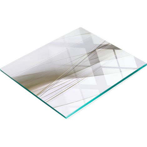 Tabla de cocina de vidrio duradera y elegante con estampado abstracto de 60x52 cm. (1/5)