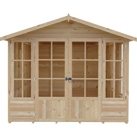 Delmora 8 x 12 Shiplap Summerhouse - Wood - L358.2 x W245.6 x H217.4 cm