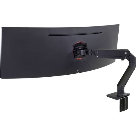 Ergotron HX Arm Desk Mount HD simple Support de table pour écran 38,1 cm (15") - 124,5 cm (49") noir rotatif, réglable en hauteur, inclinable, mobil S637282 (1/5)