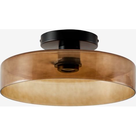 SKLUM Jaxal Glas-Badezimmer-Deckenleuchte Geräuchertes Braun Ø35 cm                                  (1/5)