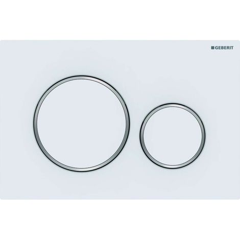Sigma20 - Betätigungsplatte SIGMA20, weiß matt / chrom 115.882.JT.1