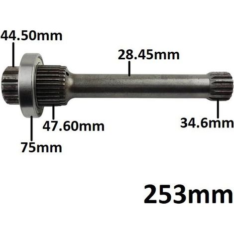 Cardan prise de force - 60121116 (G155) - 253 mm - Mercedes Actros sans ralentisseur - Version courte (1/5)