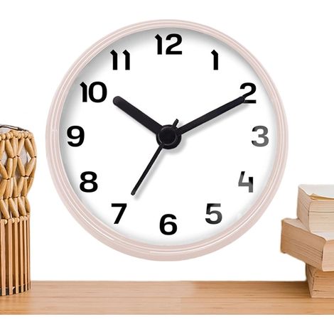 Horloge étanche pour douche Alarme À Ventouse À Piles Murale Horloge de douche ronde classique Pour Salle De Bain, Intérieur, Cuisine, Sauna, , Piscine, Appartement, Dortoir (1/5)