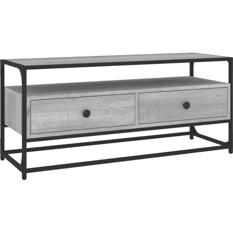 Mobile TV multimediale scaffale per televisione televisore buffet sala da pranzo soggiorno camera da letto sonoma 100 x 35 x 45 cm derivati del legno grigio 020028334