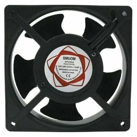 Ciel-Ventilateur axial pour bote de cheminée Insérable Haute température Pales en métal Silencieux Universel 120 x 120 x 38 mm (1/2)