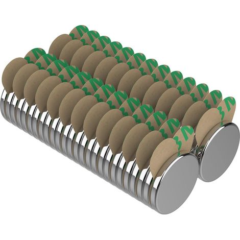 Lot de 50 Mini aimants adhésifs 8 x 1 mm aimantés par Paire (1/5)