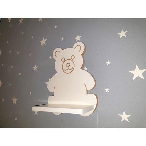 Estantería de osito de peluche sonriente - blanco (1/5)