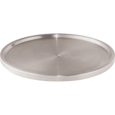 Plateau tournant à épices 27x2 cm – Acier inoxydable brossé – Rotation 360° pour rangement efficace – Carrousel de cuisine argent mat (1/5)