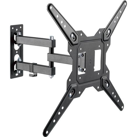 Support TV Mural, Support Universel inclinable et pivotant avec Bras articulé, Max. VESA 400x400 mm, pour écran Plat et incurvé de 23-55 Pouces jusqu'à 30kg, Noir (1/5)