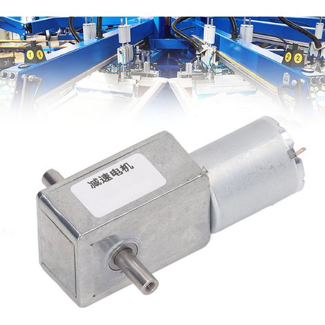 12V Gleichstrom-Langsamläufermotor (50 U/min) mit Montagehalterung, Doppelwelle, selbsthemmend und reversibel, Drehmoment von 25 kg·cm und Durchmesser von 12 mm. (1/5)