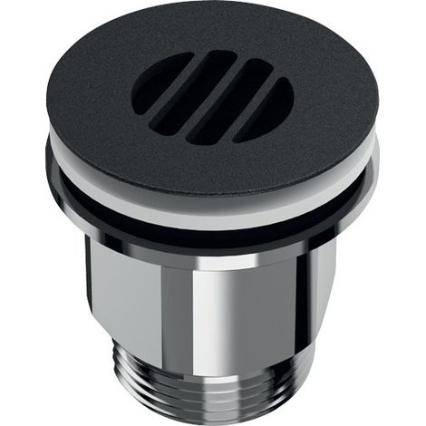 Delabie Bonde HYGIENA mat noir grille d'entrée bombée pour receveur inox
