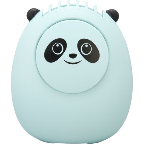 Ventilateur de cou portable avec cordon ajustable, chargement USB, fonctionnement mains libres, trois vitesses de ventilation, mini ventilateur de cou, utilisation extérieure, bleu. (1/5)
