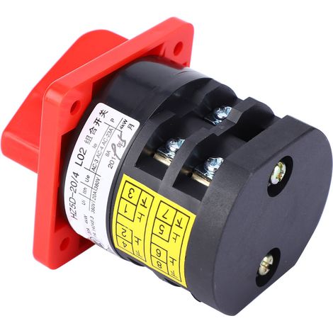 380 V, 20 A, 4 kW, interrupteur à 3 positions avec 6 connexions, variateur de came (1/5)