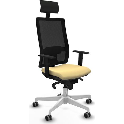 Sedia da ufficio piqueras y crespo Horna nero crema comoda