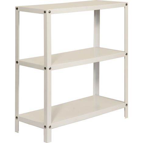 SimonRack Scaffale da Ufficio/Libreria, 900x1000x300 mm, 3 Ripiani, 100 kg per Ripiano, Metallo Stile Industriale, Bianco – Simon Home (1/5)