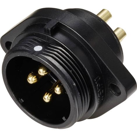 Connecteur pour montage en facade embase mâle 4 pôles 30 A 500 V/AC IP68 Weipu SP2113 / P 4 D20986 (1/3)
