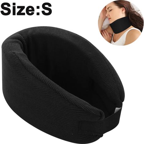 Banda de soporte para el cuello para aliviar el dolor cervical, corrector cervical de espuma para dormir, alineación y estabilización de la columna vertebral, banda de protección cervical unisex, S, n (1/5)