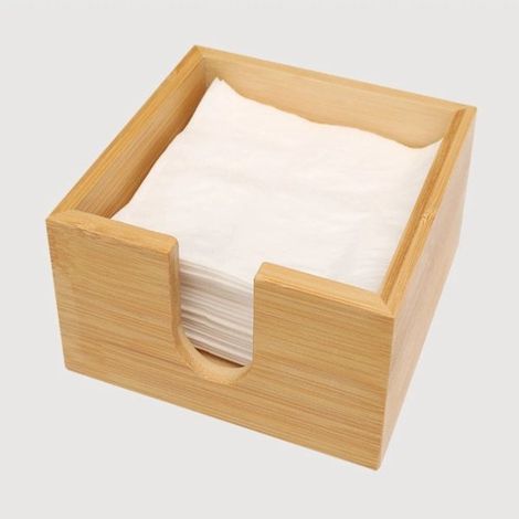 Portatovaglioli in bambù, portarotolo di carta da cucina in materiale naturale, scatola per rotoli di carta da cucina (1/5)