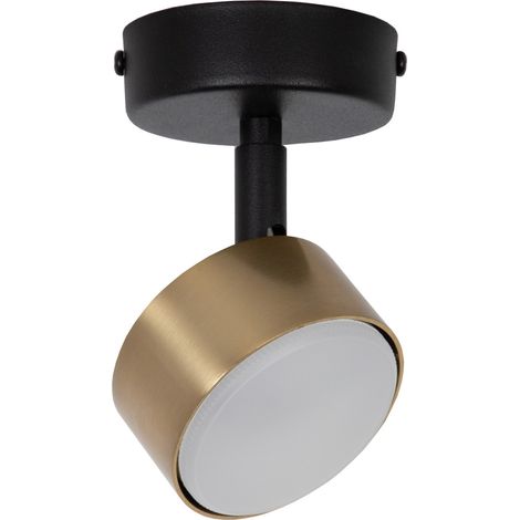 Spot plafond moderne noir/or réglable 15 cm GX53 Nemo Sigma (1/2)