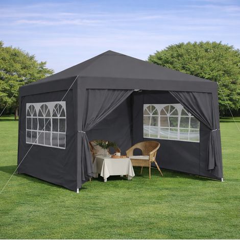muebles jardín cenador plegable 3x3 m impermeable OKMYHOME (1/5)